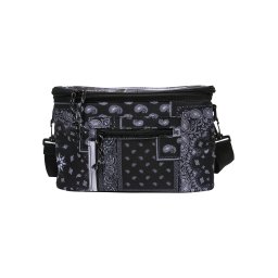 Bandana Patchwork Print Cooler Bag Black/white