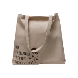 No Friends oversize canvas bag in white