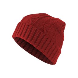 Beanie Cable Flap Beanie - Red