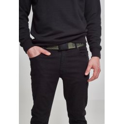 Urban Classics logo strap - green/black