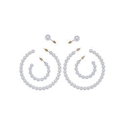 Pearl hoop earrings 3-pack