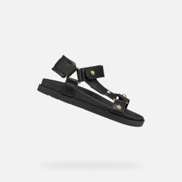 Sandale negre pentru fete Geox Foammentera