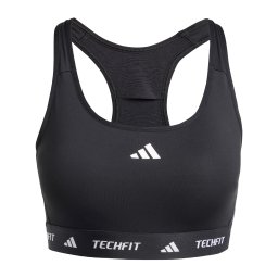 ADIDAS PERFORMANCE Sutien sport 'TECHFIT' negru / alb