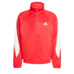 ADIDAS SPORTSWEAR Bluză cu fermoar sport 'Stadium' sângeriu / alb