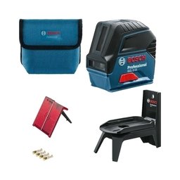 Bosch - GCL 2-15 + RM 1 - Nivela laser cu linii si puncte, 2 linii laser, 15 m, 2 puncte laser, 10 m, +/-0.3 mm/m, suport perete, geanta textila
