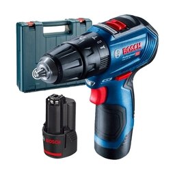 Bosch - GSB 12V-30 - Masina de gaurit si insurubat cu percutie cu 2 acumulatori si incarcator, Li-Ion, 12 V, 2 Ah, 30 Nm, motor fara perii, led iluminare, valiza plastic