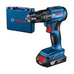 Bosch - GSB 185-LI - Masina de gaurit si insurubat cu percutie cu 1 acumulator, Li-Ion, 18 V, 2 Ah, 50 Nm, motor fara perii, led iluminare, valiza plastic