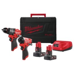 Kit profesional M12, 2 scule, 2 acumulatori M12B4, 1 incarcator M12 si 1 cutie HD - Milwaukee