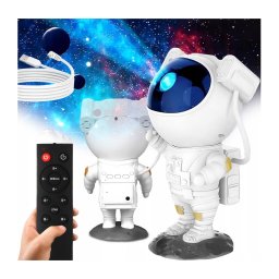 Proiector RGB LED în formă de astronaut, 5W/5V, cu telecomandă