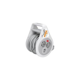 Solight PB25C - Prelungitor cu tambur, 2 prize + USB A+C, 10 m
