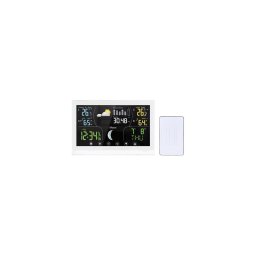 Solight TE110W - Stație meteo cu afișaj color, 5V/2xAAA, albă
