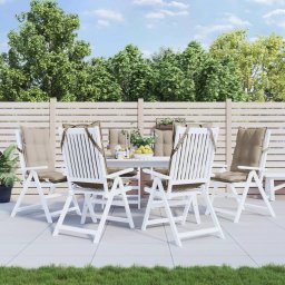 Perne scaun cu spatar înalt, 6 buc, gri taupe, tesatura Oxford GartenMobel Dekor