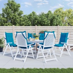 Perne de scaun cu spatar înalt, 6 buc, bleu, tesatura Oxford GartenMobel Dekor