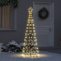 Brad de Craciun LED cu 390 LED cu suport Alb cald 250 cm Fier GartenMobel Dekor