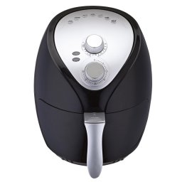 Friteuza cu aer cald Crown CAF-3013, 1300W, 3 L, 7 programe, Pana la 200°C, Indicatoare luminoase, Timer, Negru/gri