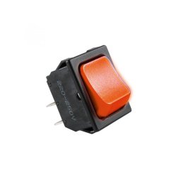 Comutator basculant cu bec, 250V, 2 circuite, roşu