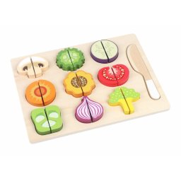 Joc cu legume din lemn pentru feliat