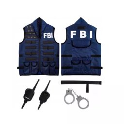 Vestă tactică FBI cu accesorii - 128 cm