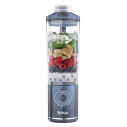 Blender portabil Ninja Blast Max BC251EUNV, 14,4 W, 11,1 V, 570 ml, 19 000 rpm, zdrobire gheață, până la 25 de cicluri, fără BPA, albastru