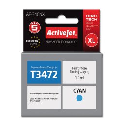 Activejet AE-34CNX ink for Epson printer, Epson 34XL T3472 replacement; Supreme; 14 ml; cyan