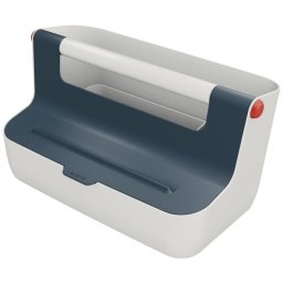 Cutie portabila cu organizator LEITZ Cosy, PS, cu maner, 36x19x21 cm, gri antracit