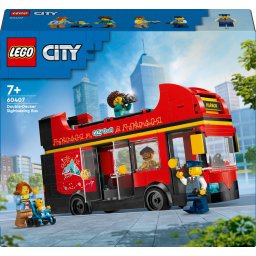 City - Autobuz turistic rosu cu etaj, 384 piese