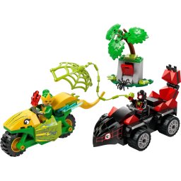 Marvel Spidey and His Amazing Friends: Spin and Electro Dinosaur Vehicle Chase ™ – 124 piese, 4+ ani