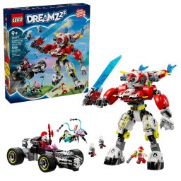 DREAMZzz™ Cooper’s Tiger Mech & Zero’s Hot Rod Car ™ 1 006 piese, 9+
