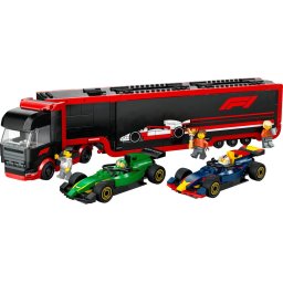 City F1Truck with RB20 & AMR24 F1Cars ™ 60445 – 1 086 piese, 8+ ani