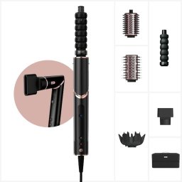 Ondulator Multistyler 1650W, 100°C, Coanda, 3 viteze, accesorii multiple, negru