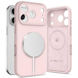 Husa Tech-Protect Tech Protect Silicone MagSafe finisaj silicon premium pearl - Husă silicon - compatibil cu Apple iPhone 17 Pro - MagSafe - culoare Roz