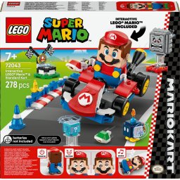 Super Mario - Mario Kart™ – LEGO® Mario™ interactiv si Standard Kart 72043, 278 piese 7ani+