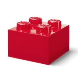 Cărămidă de depozitare 4 cu capac ROȘU TRANSPARENT