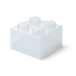 Cărămidă de depozitare 4 cu capac GLITTER TRANSPARENT
