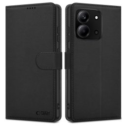 Husa Husă Tech-Protect Wallet pentru Xiaomi Redmi 15C 173 mm / Poco C85 173 mm, tip portofel, neagră