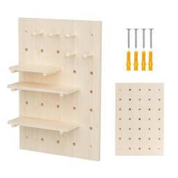 Organizator din lemn pentru tablă albă Maclean, culoarea lemnului deschis, 40x60 cm, max. 20 kg, MC-130 WD