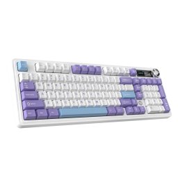 Tastatura AK980-V2-G-PWB, Wireless, Layout US, Alb