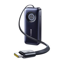 Baterie externa EnerCore CR11 20.000mAh, cu cablu USB-C integrat 67W, Negru