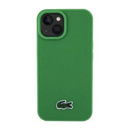 Husa Lacoste Hard Cover Iconic Petit Pique Woven Logo MagSafe Green, for iPhone 16 Plus, LCHMP16MPVCN