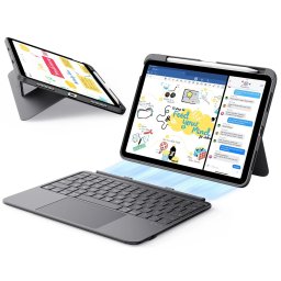 Husa pentru iPad Air 4 (2020) / Air 5 (2022) / Air 11 (2024) / Air 11 (2025) ESR Flex Keyboard Case - Dark Gray