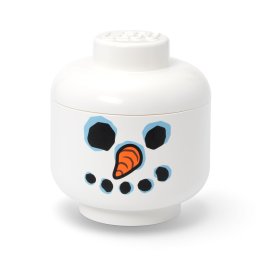 Cutie depozitare L cap minifigurină LEGO - Om de zăpadă