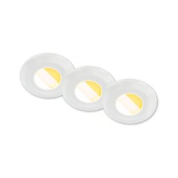Briloner 7589036 - Set 3 x spoturi încastrate LED KLIRA pentru baie, reglabile, 3 x 4,9 W, 230 V, IP44, alb