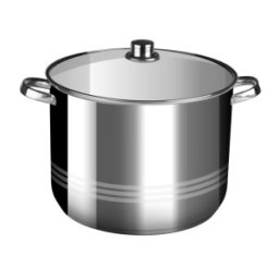 Oala din Inox, 7 l, cu Capac din Sticla, Perfect Home