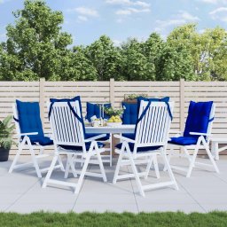 Perne scaun spatar înalt 6 buc albastru regal, tesatura Oxford GartenMobel Dekor