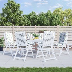 Perne de scaun spatar înalt, 6 buc, model frunze, textil Oxford GartenMobel Dekor