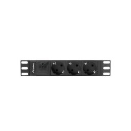 Prelungitor LANBERG POWER STRIP 10" RACK (1U, 16A, 3X SHUKO)