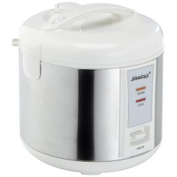 Aparat de gatit cu abur Aparat de gatit orez RK2 1.8L 700W carcasa otel inoxidabil volum 3.5L functie mentinere la cald Argintiu/Alb