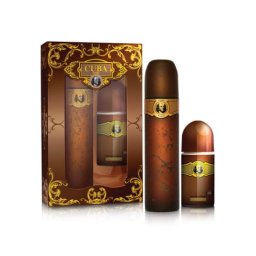 Set Cuba Original Gold bărbați, EDT 100 ml + deodorant roll-on 50 ml