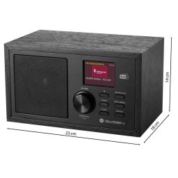 Radio DAB 620 BTCB 5W DAB+/FM Bluetooth LCD color ceas cu alarma Negru