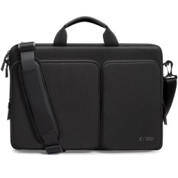 Geantă laptop Tech-Protect Defender Bag pentru 17 inch, protecție premium, neagră